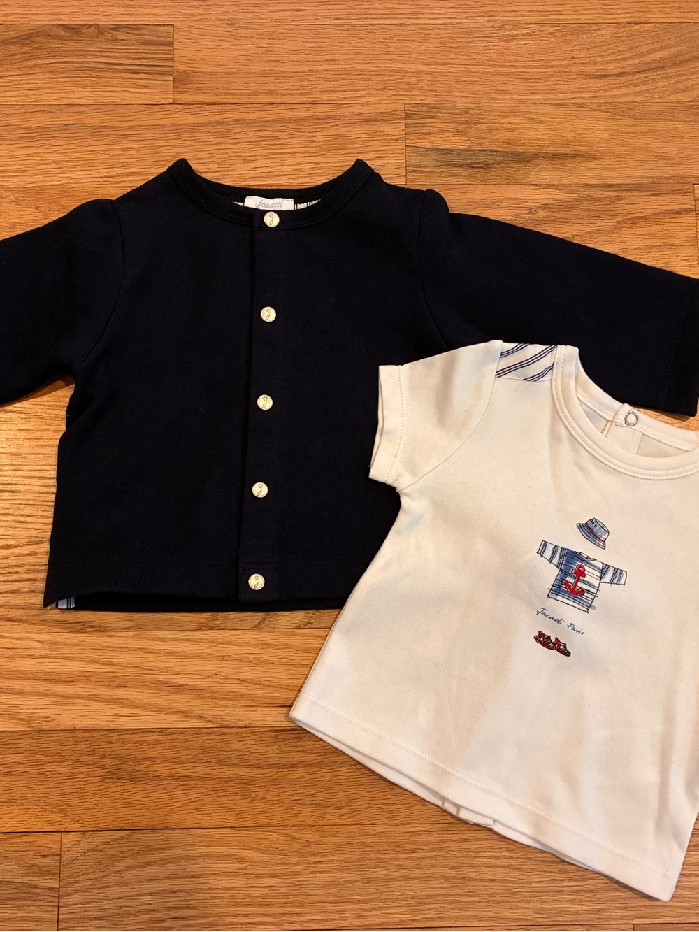 NWT Jacadi Paris Boys Cardigan & Tshirt